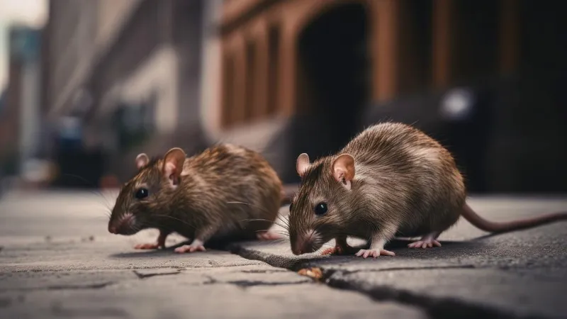 Vue d'un grenier avec poutres en bois et indices nocturnes de rongeurs