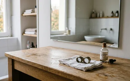 Avant bras clair d'une personne adulte montrant 3 petits points rouges légèrement gonflés et alignés sur l'intérieur du bras, lumière naturelle d'automne douce, détail macro net sur la peau et les piqûres visibles sans autre élément